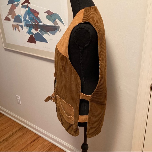Vintage 70’s Browning Skeet/Trap Shooting Utility Field Vest Suede & Corduroy - Picture 5 of 12